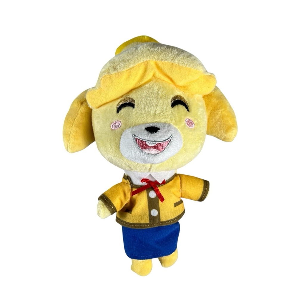 Animal Crossing Isabelle Plush Stuffed Animal Yellow Dog Bell Collar Toy